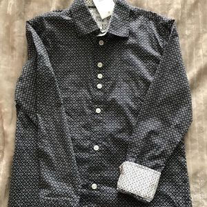 Armani Exchange Black and White Kids Button Down Shirt